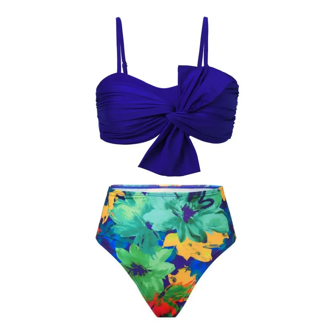 Costume da bagno bikini da donna sexy alla moda con nodo a farfalla, nuovo arrivo, costumi da bagno transfrontalieri, biancheria intima elegante