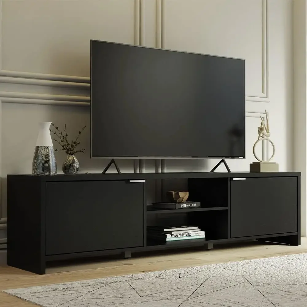 TV Stand Large Media Console with Cable Management for 65, 75 Inch Media Storage Gaming Living Room Entertainment Center Modern