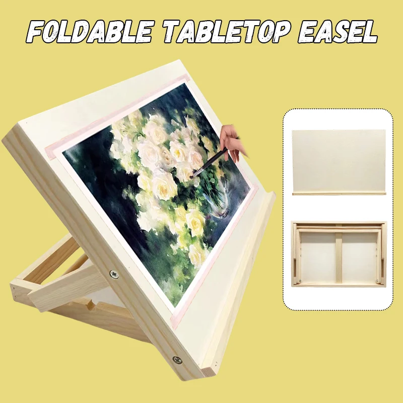 

Настольный мольберт, деревянная художественная подставка, складная доска для рисования, студенческий подарок художника, регулируемый мольберт для рисования, школьные принадлежности
