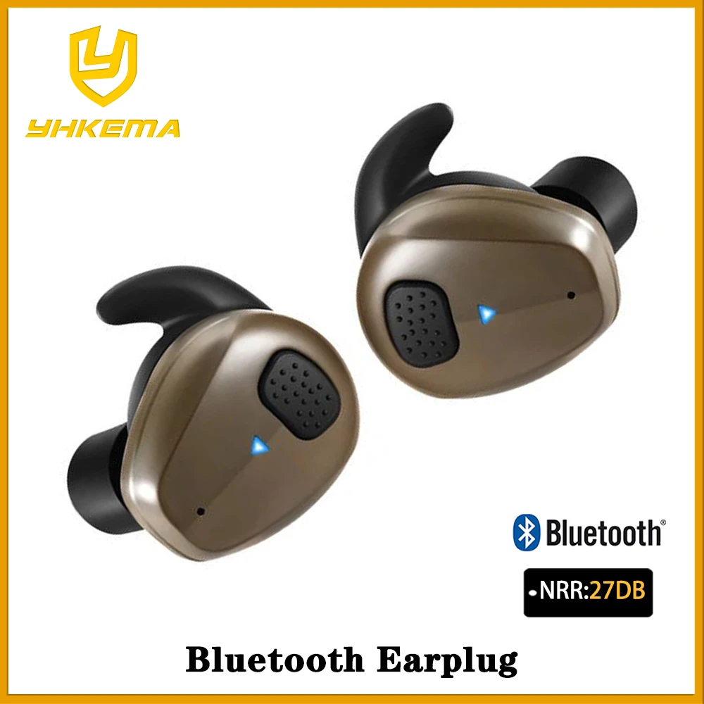 YHKEMA EB10 anti-noise earplugs rechargeable,noise reduction rating 27 NRR,for hunting shooting noise-canceling tactical headset