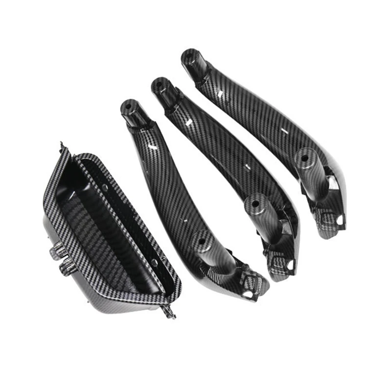 LHD Car Left Front Interior Door Handle Panel Handle Pull Trim Cover Carbon Fiber For BMW X3 X4 F25 F26 2010-2017 Accessories