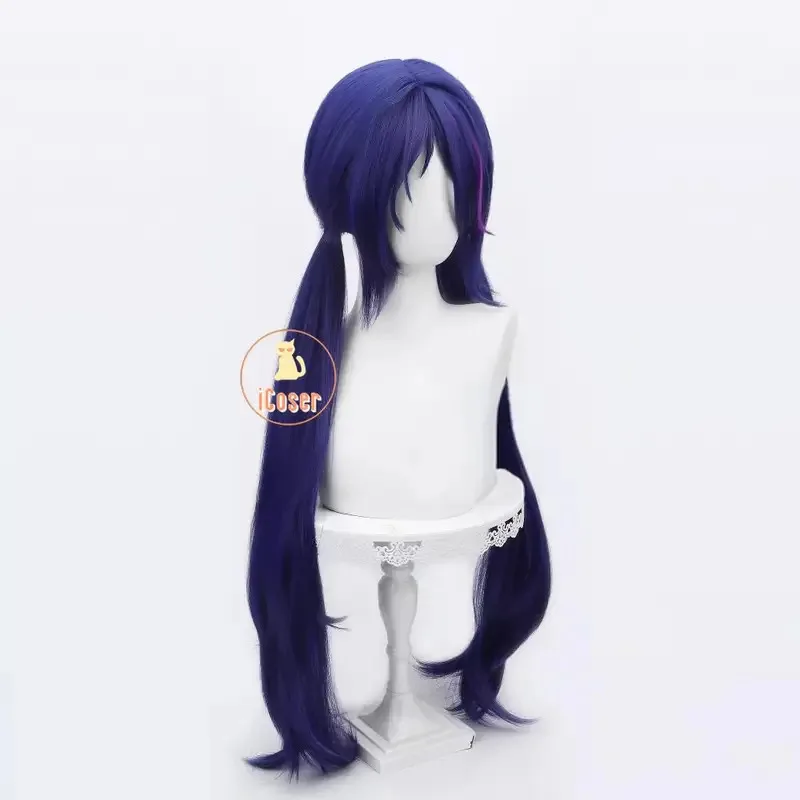 Peluca de Cosplay 25COSMiSide Crazy Mita, tocado, horquillas rojas, diadema, cuerda para el pelo azul, fiesta de Halloween para mujeres y niñas, accesorios de juego Carn