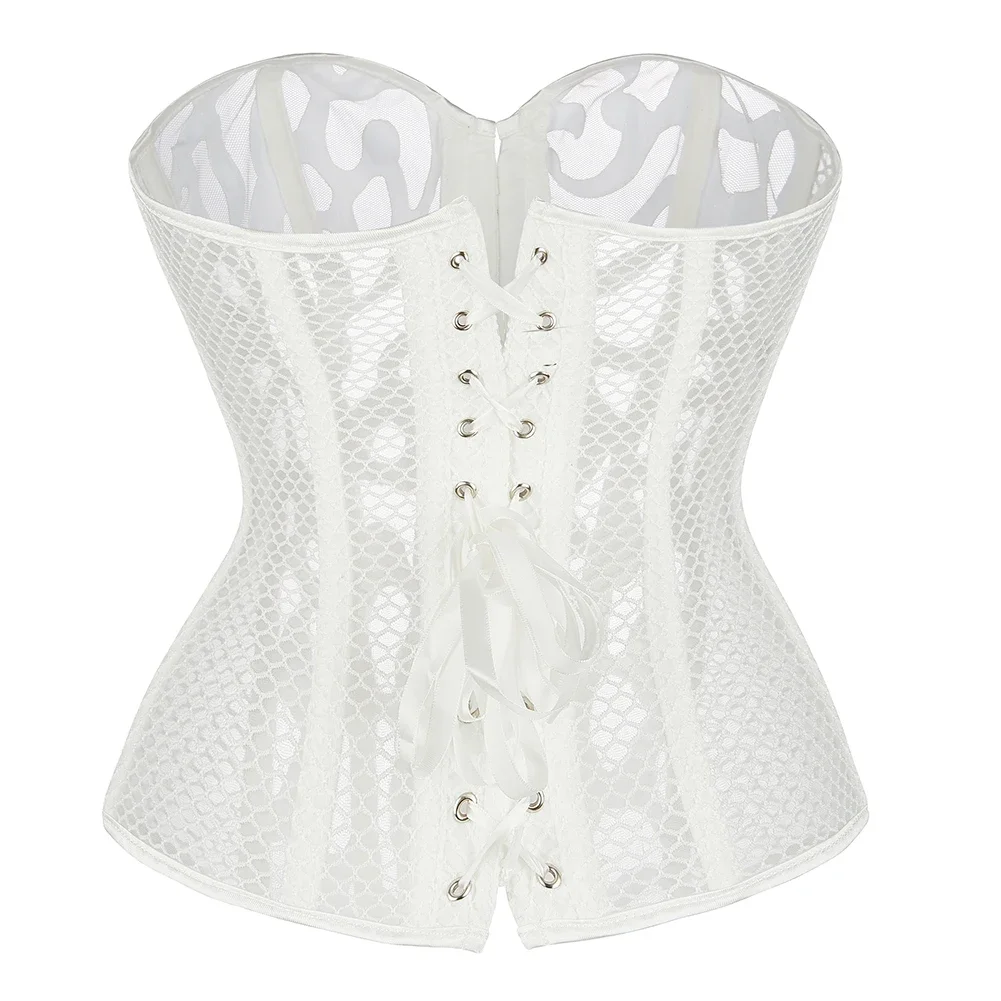 Corsé por encima del busto transpirable, corsé Sexy moldeador, Top Bustier con cintura de malla calada