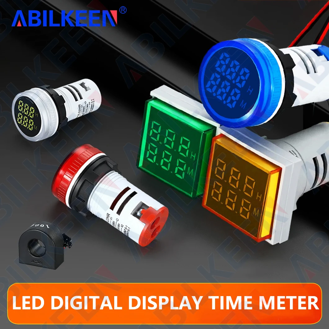 

ABILKEEN AD16-22 LED Digital Display Time Meter 1~60S / 1~999H LED Chronograph AC 50~380V Multi Functional Digital Display Meter