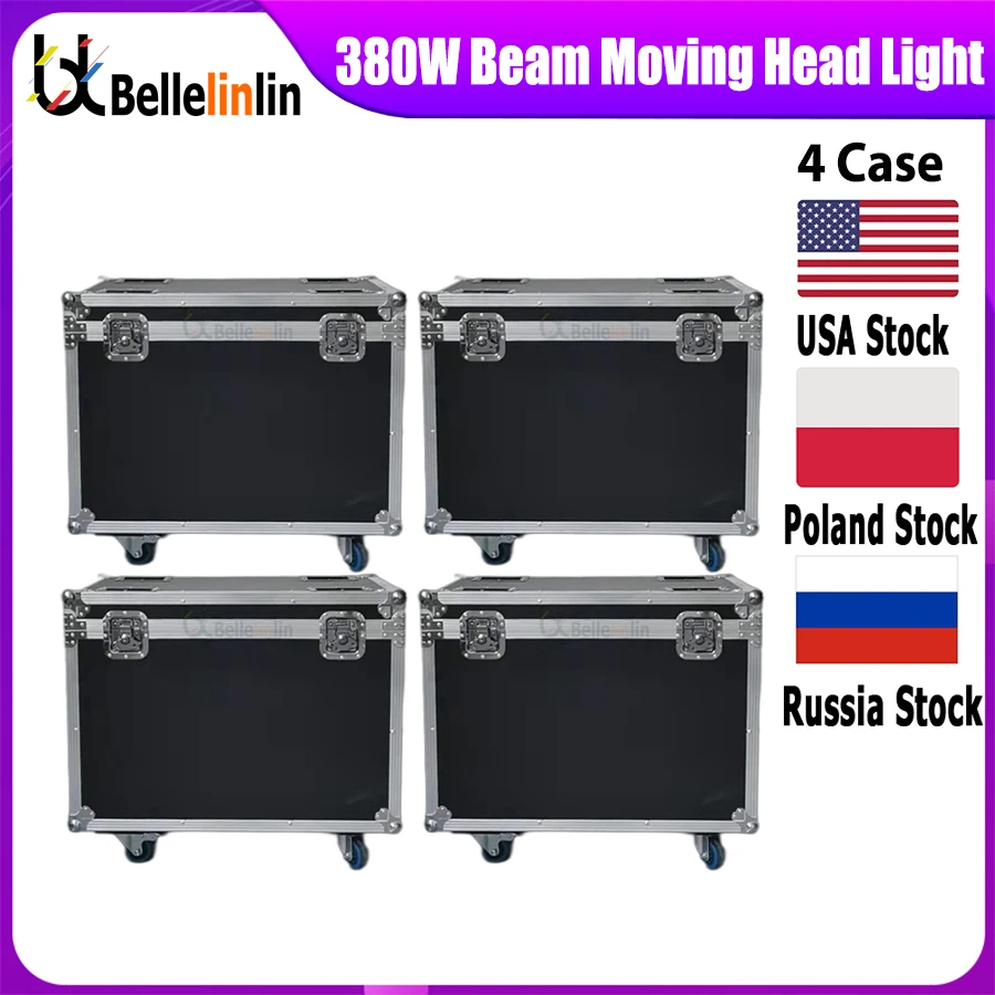 

0 Tax 4Pcs Flight Case For Sharpy Beam 380W 20r Moving Head Light Beam 20r Bulb Moving Head Lights Beam Spot Wash Stage Lights