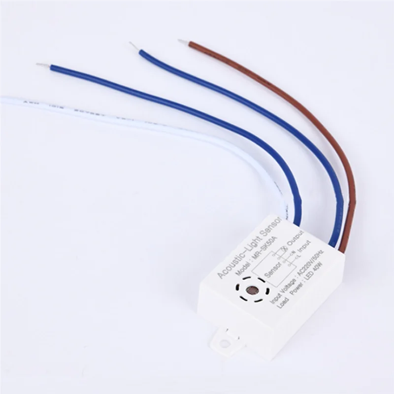 1 قطعة MR-SK50A تحسين المنزل وحدة تبديل ذكية 220 فولت كاشف الصوت صوت الاستشعار ذكي السيارات على قبالة مفتاح الإضاءة دائم