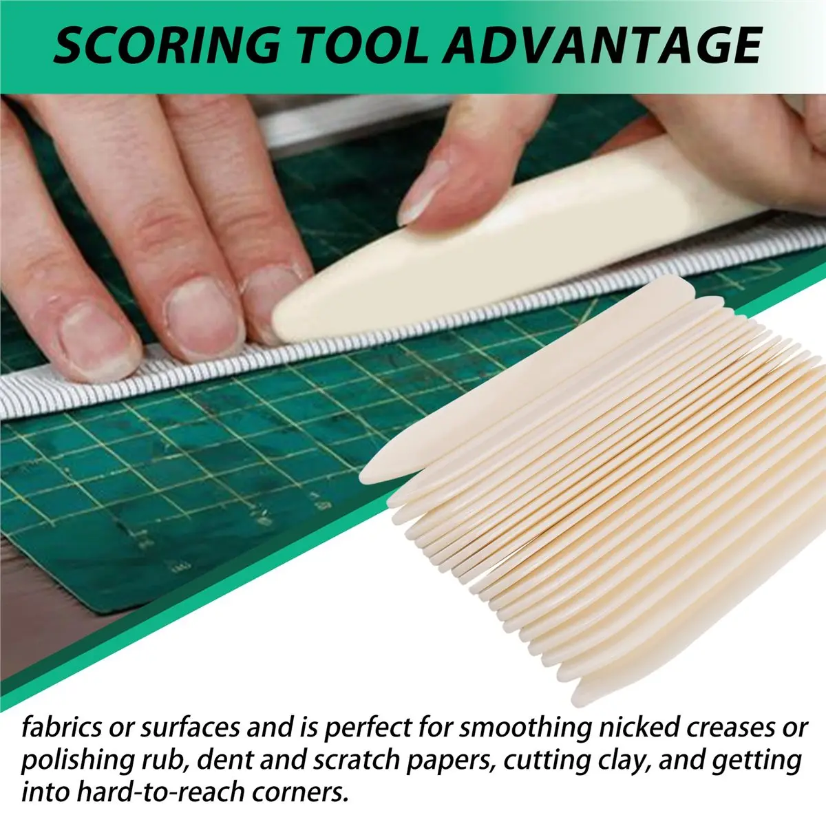 DT38 20 Pack Bone Folder Tool, Plastic Bone Folder Crafts Scoring Folding Creasing Paper Crafting Scrapbooking Tool