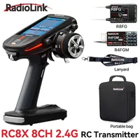 Radiolink RC8X 8CH 2.4G RC Transmitter with R8FG R4FGM Gyro Receiver 4.3inch IPS Touch Screen RC Remote Radio Controller
