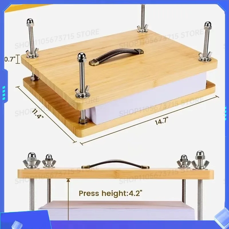 Wooden Book Holder Hand Press Binding Tool for Ancient Book Restoration and Curling Paper Pressing Goods in Stock