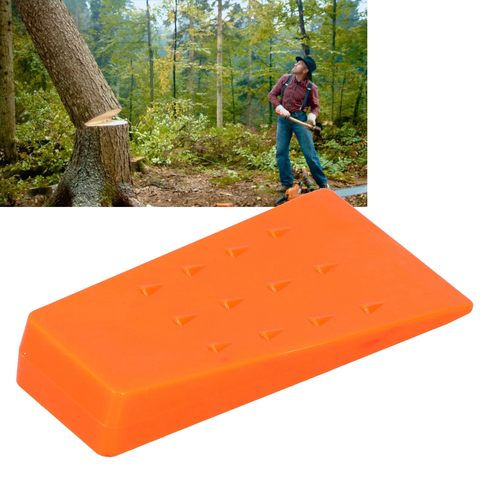 5.5in Professional Orange Logging Tree Cutting Wedge Made of Selected Engineering Plastics Light Weight Woodworking Accessories view 6