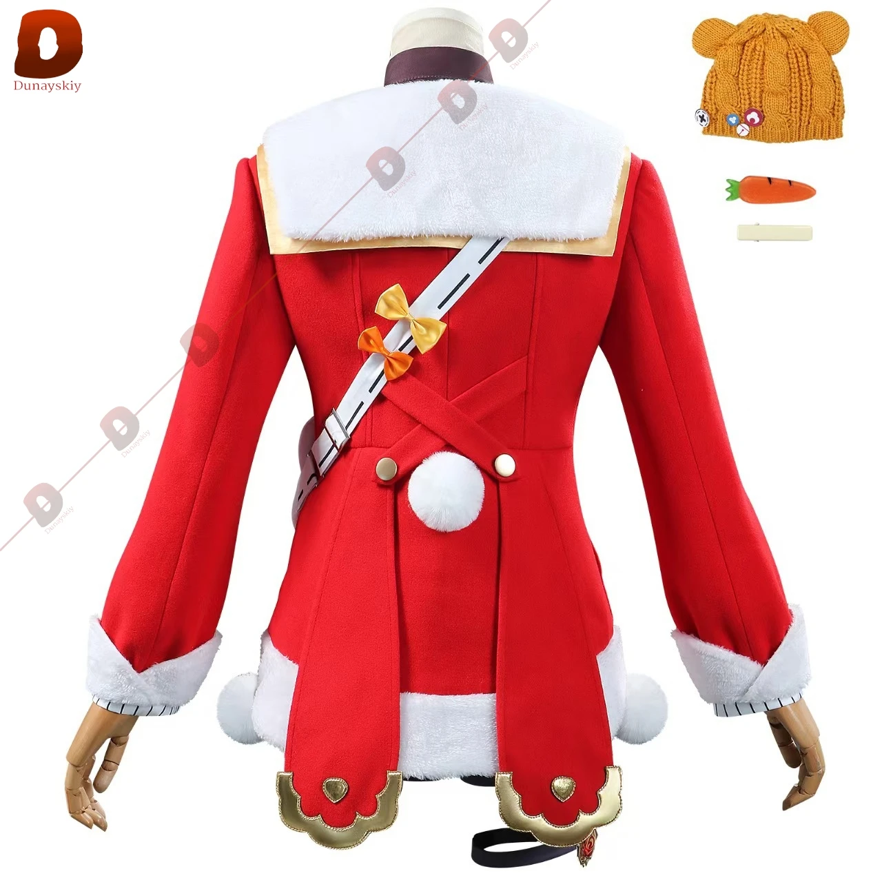 Genshin Impact Xiangling Cosplay Costume Wig Uniform Suit Hat Hairpins Bag Accessory XS-3XL Halloween Party RolePlay Adult Women