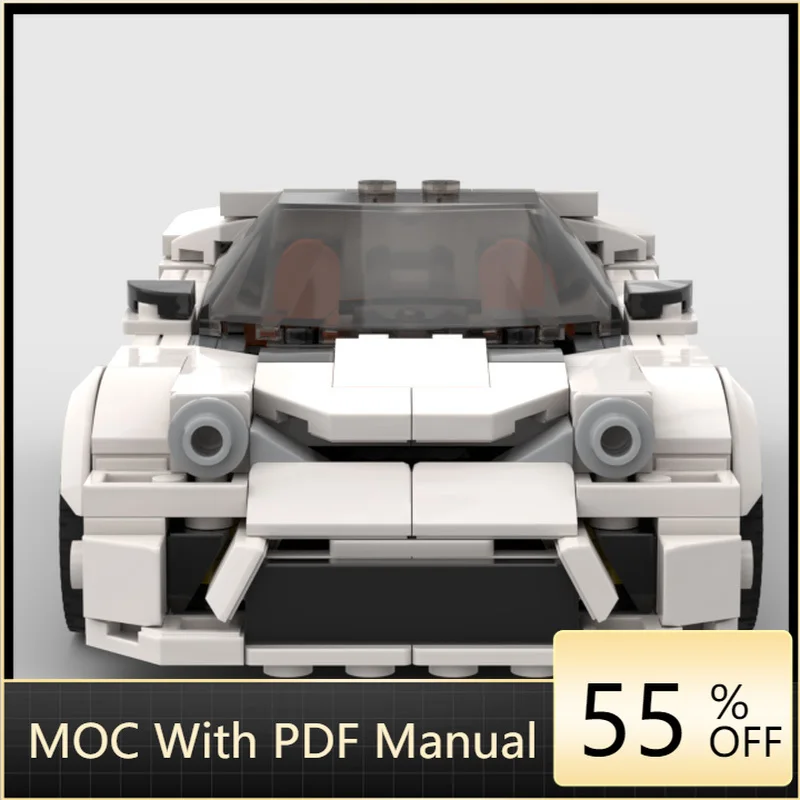 

317 Parts MOC Customize DIY Futuristic Supercar Racing Building Blocks Educational Toy Birthday Christmas Gift For Builders Fans