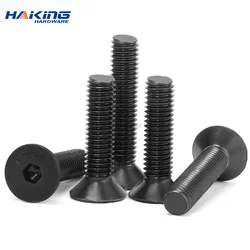 20/55pcs Hexagon Socket Flat Countersunk Head Screw Carbon Steel M2 M2.5 M3 M4 M5 M6 M8 Hex Socket Bolts Machine Screw DIN7991