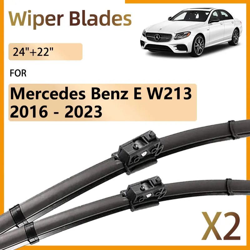 

Front Rear Wiper Blades For Mercedes Benz E W213 S213 2016 - 2023 Accessorie Natural Rubber Windshield Windscreen Window Brushes