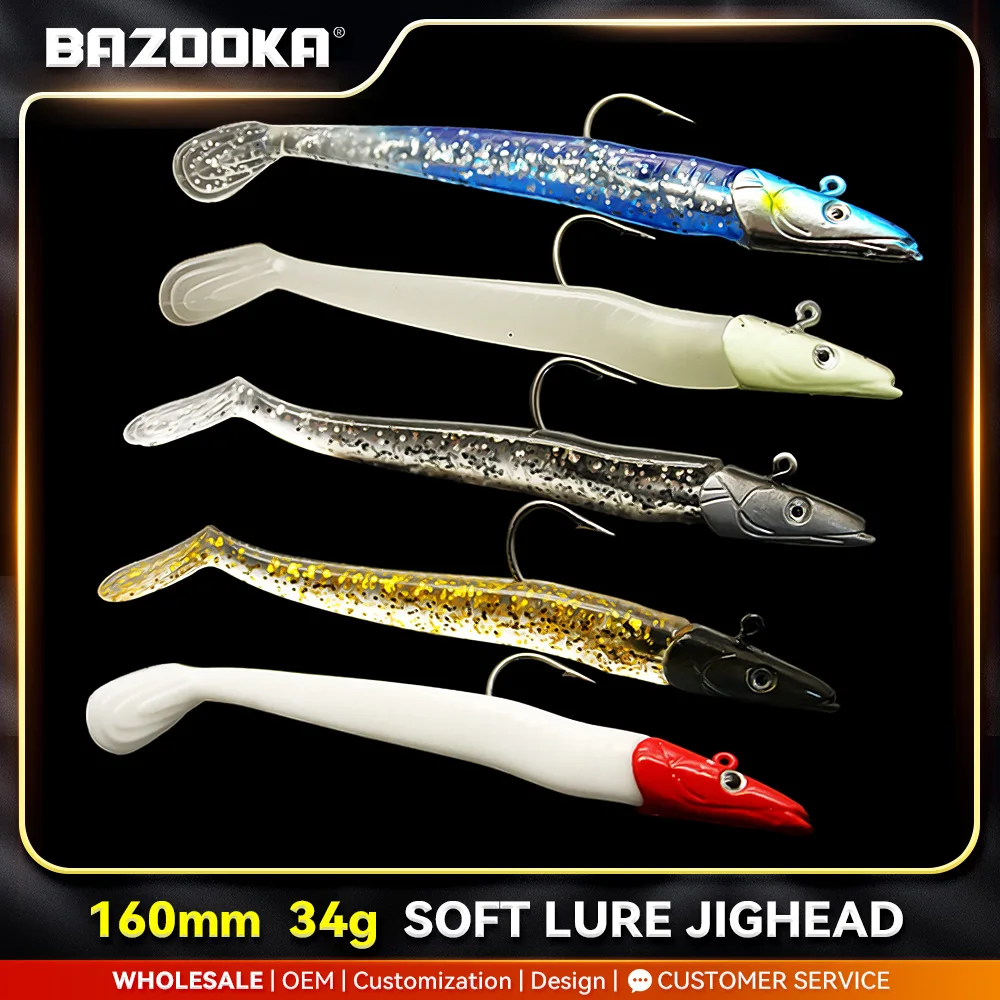 Bazooka Black Fishing Minnow Soft Lure Sinking T Tail Lead Hook Silicone Pesca JIG Wobbler Swimbait VIB Bass Pike Winter Baits