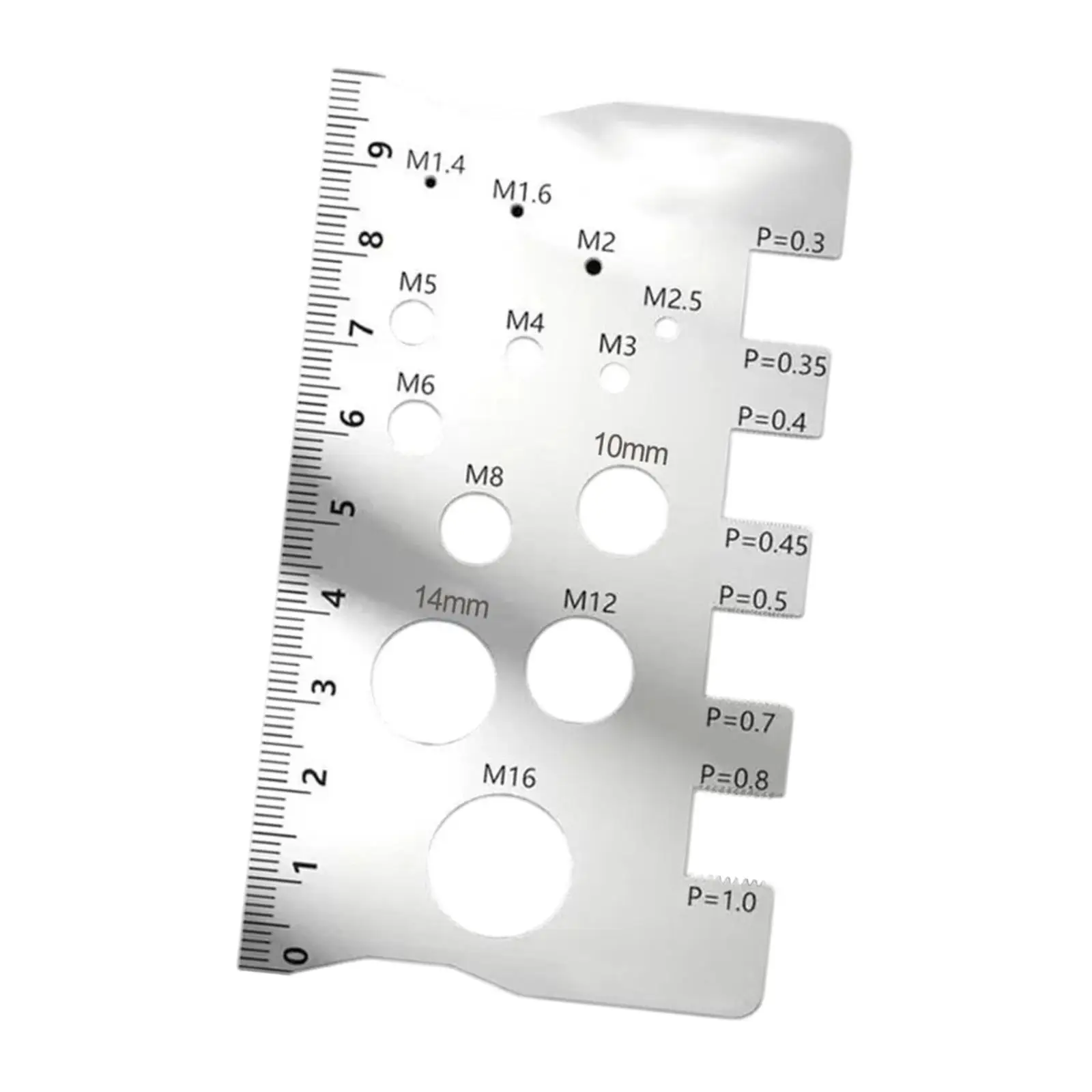 Nut and Bolt Thread Checker Screw Identifier Gauge Board Sizing Tool Screw Size Chart Auto Repairers Stainless Steel Portable