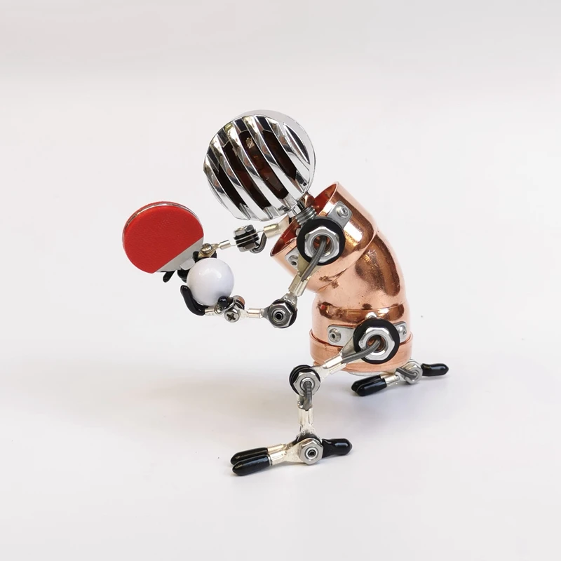 Steampunk Robot Desktop Handmade Creative Decoration Industrial Style  Chopsticks Table Tennis Ball Sports Stadium