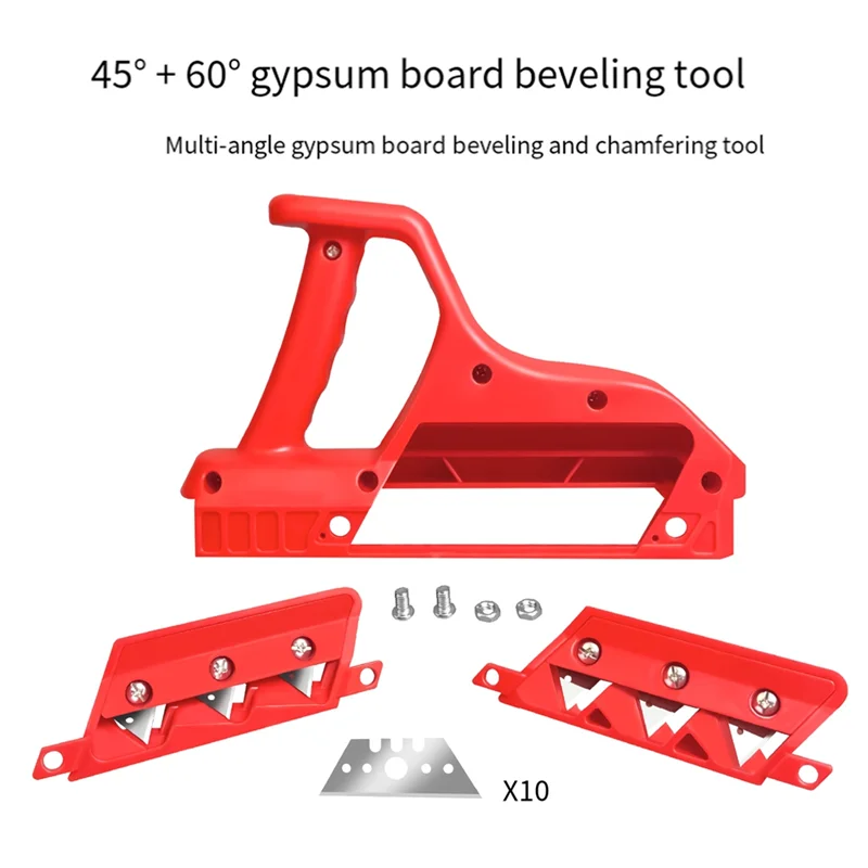 A58Z Plasterboard Quick Cutter, Gypsum Board Hand Plane For Drywall Edge Chamfering At 45°/60° For Precise Woodworking Trimmer