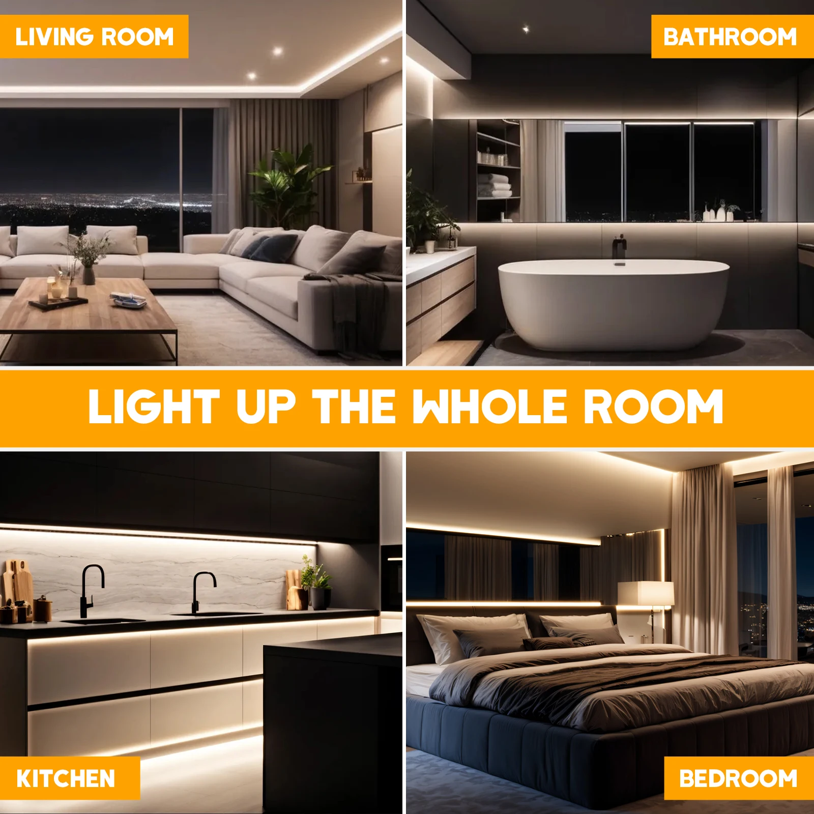 超高輝度COB LEDストリップライト 12V 24V 1600LEDs/M フレキシブルテープリボン 幅30mm ホームランプストリップ 室内/寝室/キッチン用