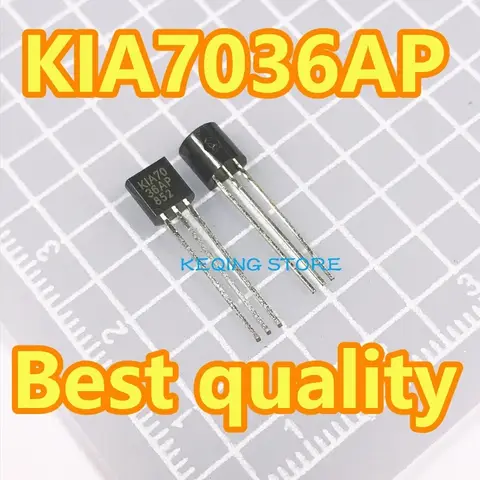 50PCS/100PCS KIA7036AP KIA7036A KIA7036 TO92 BIPOLAR LINEAR INTEGRATED CIRCUIT VOLTAGE DETECTOR