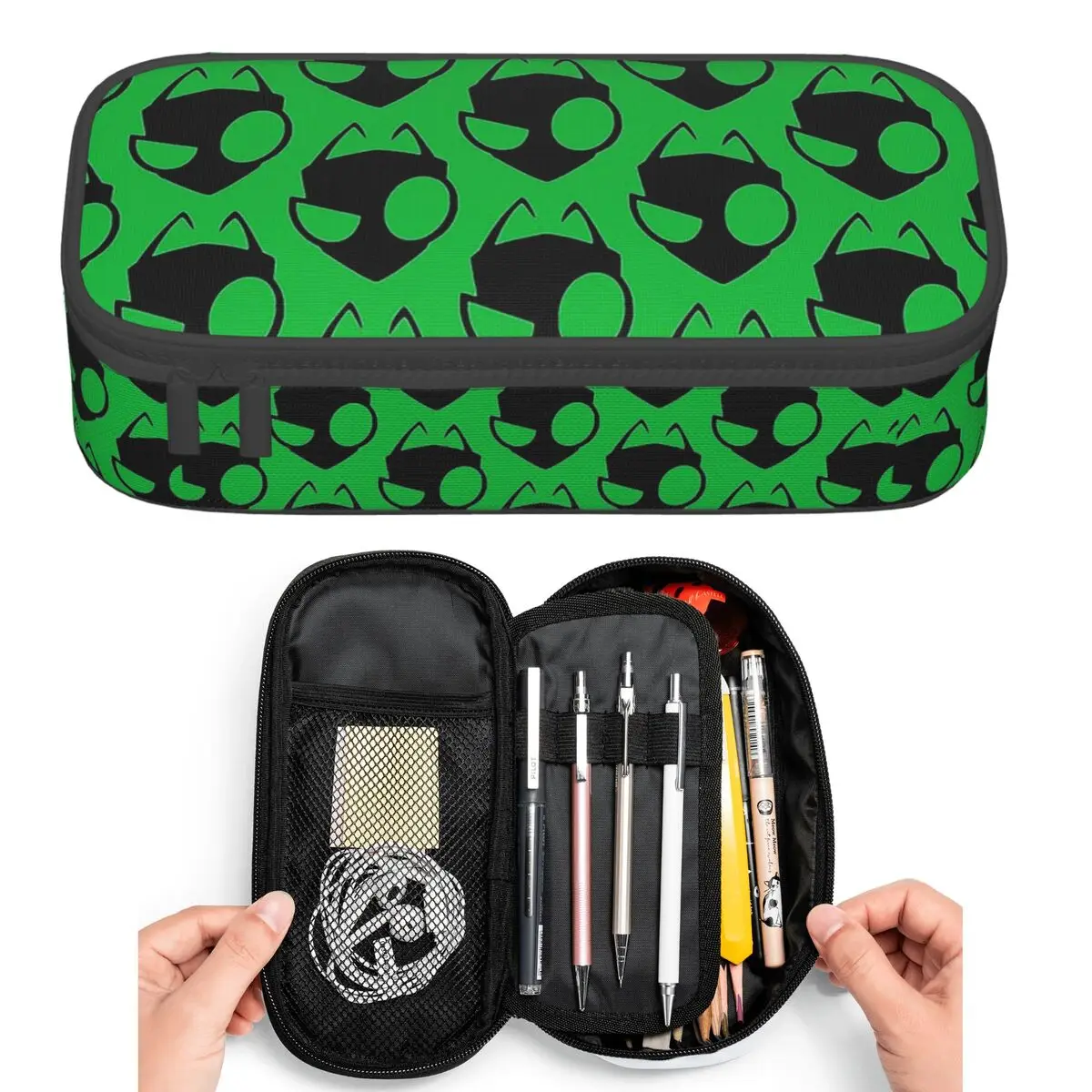 Invader Zim (2) Pencil Cases for Student Pen Box Pencil Bag Large Capacity Pencil Pouch Pen Holder