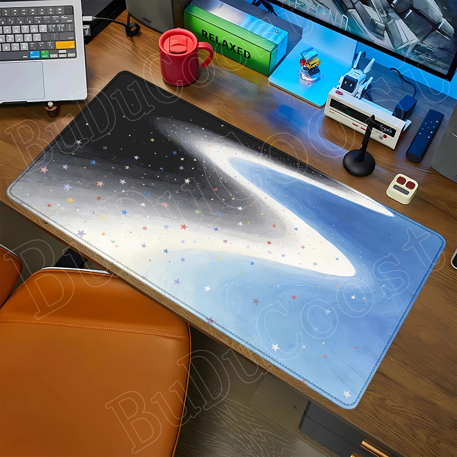 Galactic Offices Gamer Keyboard Mats Largespeed Rubber Anti-sliAnti-Fadep Desk Accessories Beautiful speed High Definition Print