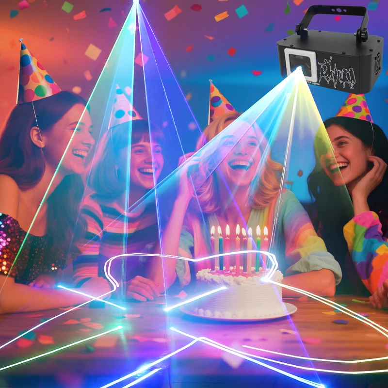 WZSTAR تصنيع سخونة صوت RGB المنشط عن بعد ديكور المنزل لعيد الميلاد نادي حفلة مرحلة الزفاف الخفيفة