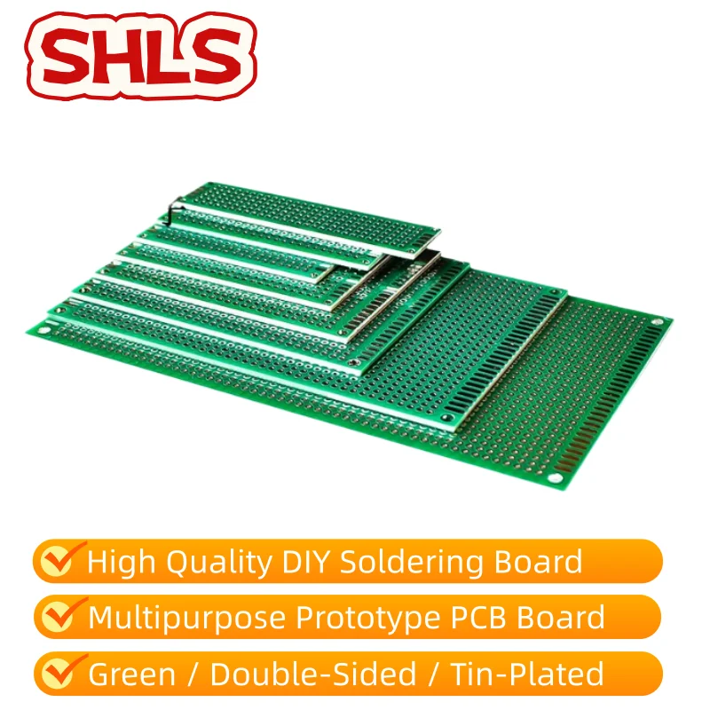 10 Sizes Green Double Side PCB Board 2x8 3x7 4x6 5x7 6x8 7x9 9x15 CM Tin Sprayed Universal Prototype Board for DIY Soldering