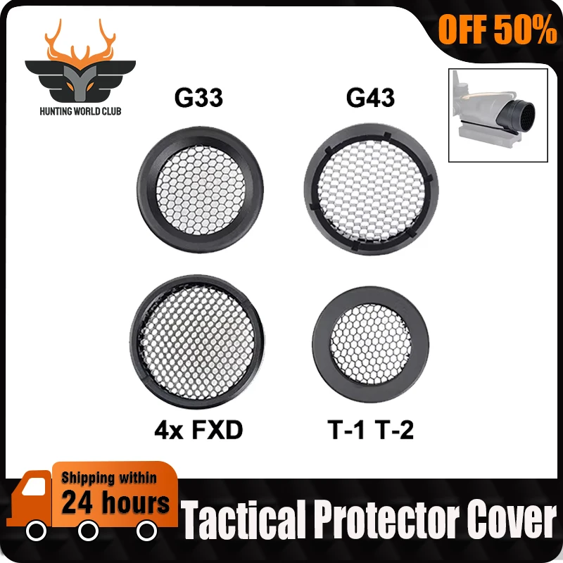 WADSN Tactical Metal Red Dot Sight Cover Mesh Protector G33 G43 4X FXD MagnifierT01/T02 M2/M4 Hunting Scout Scope Accessories