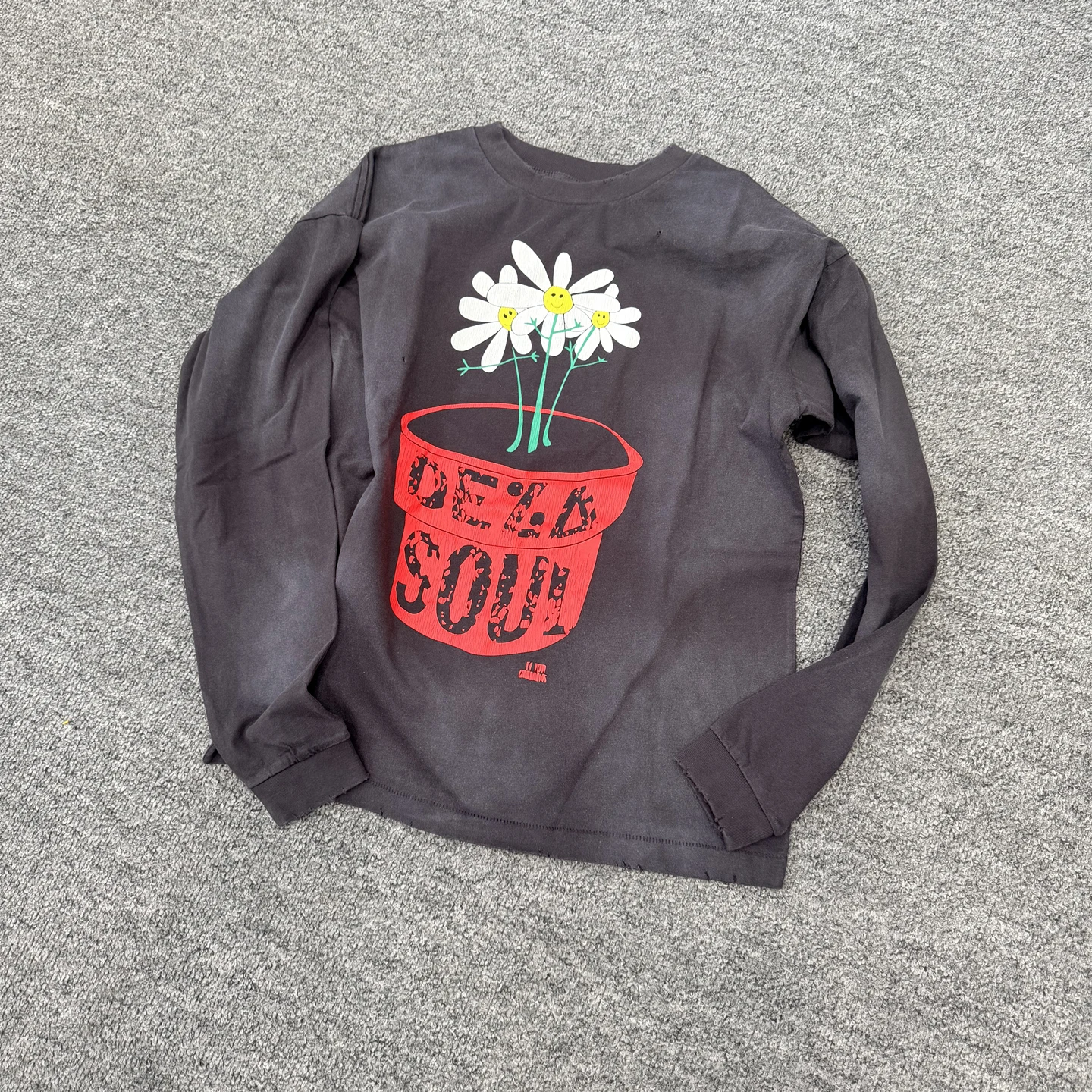 

Мужская футболка Saint of Michael в американском ретро-стиле с длинным рукавом, весенне-осенняя, с цветочным узором, винтажная, хлопковая