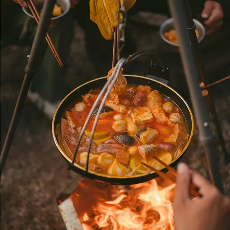 Imagem -02 - Naturehike-outdoor Camping Non-stick Pan Sukiyaki Hot Pot Panela de Arroz Panela Suspensa Panelas Portáteis para Piquenique Viagem