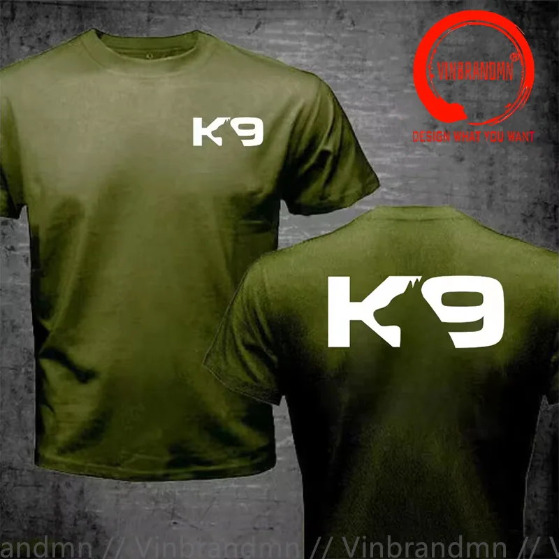 TRAINER K9 Team K-9 Unit Malinois Dog Training Tshirt Men Tops Vintage Summer Clothing 100% Cotton Short Sleeve T Shirt Clothing