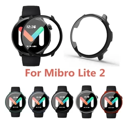 Tempered Glass Film +Case Screen Protector For Mibro Watch Lite 2  Lite2 Full Coverage Cover PC Anti-scratch Frame Shell Housing