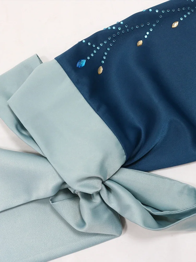 モロッコのイード向けムスリムドレス、女性用ダイヤモンドサテンアバヤ、レースアップパーティーカフタン、Aラインドレス、女性用ドバイイスラムロングローブ、ベスティドス2026