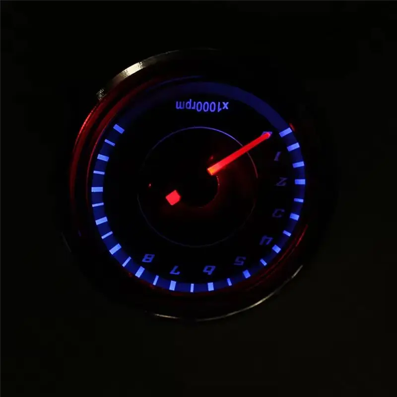 AU16-RPM Gauge 1000RPM Analog Motorcycle Tachometer DC 12V Tacho Gauge With Blue LED Backlight