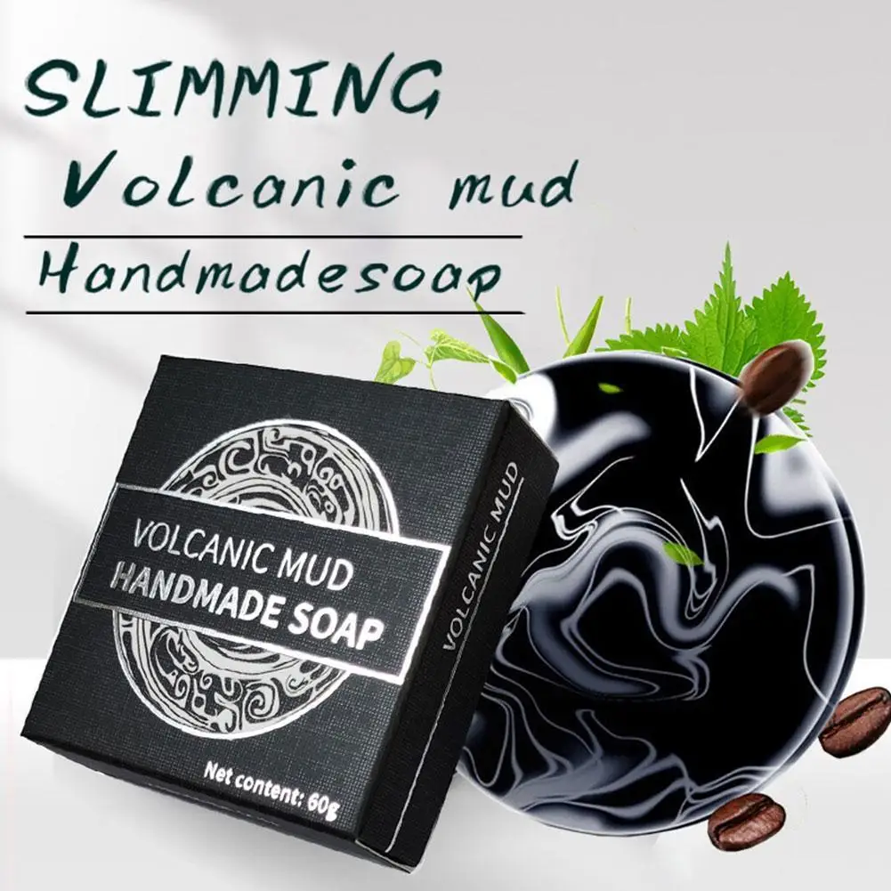 

Women's Weight Loss Handmade Mineral Mud Volcanic Mud Soap Beautific Anticellulite Firming Soap Savon Sabonete Clareador De Pele