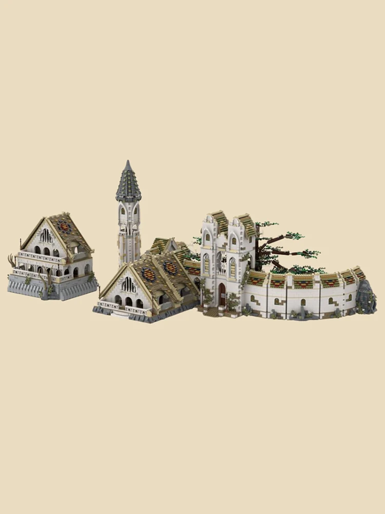New 11261Pcs Famous The Rings Movie Series Moc Half Bundle 2 Model Building Blocks Diy Creative Ideas Bricks Toy Birthday Gifts