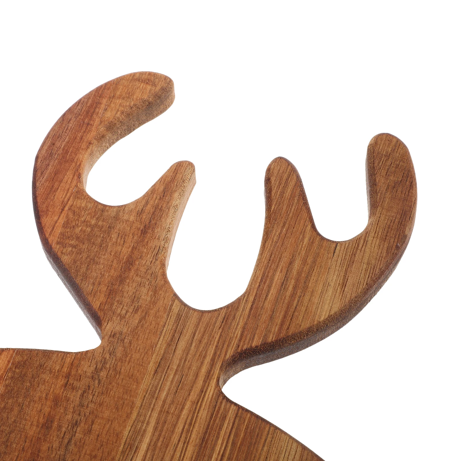 

1Pcs Wooden Bread Board Christmas Antlers Pattern Smooth Surface Bread Serving Plate Fruit Tray Food Plate Kitchen Restaurant