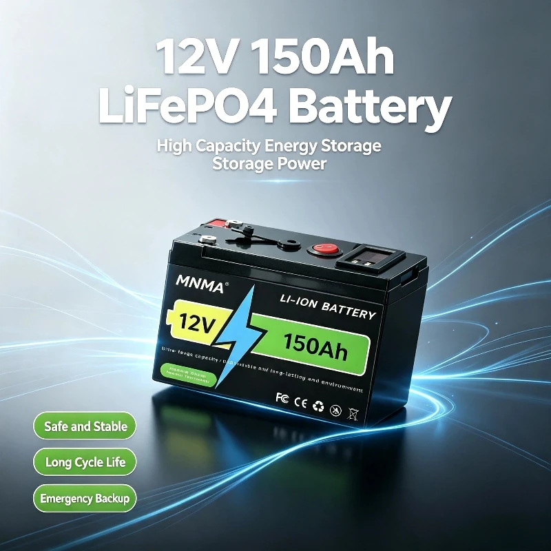 12V 150Ah LiFePO4 Battery Large Capacity Lithium Iron Phosphate Accumulator for RV Ship Emergency Power