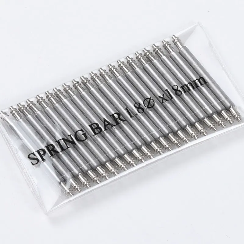 20pcs Set Dia 1.3mm 1.5mm 1.8mm Metal Watch Band Spring Bars Link Pin 18mm 20mm  22mm Stainless Watch Spring Bar Repair Tool