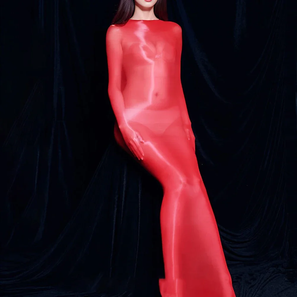 

Glitter Full Body Bodysuit Women's Slim Sleeping Bag See Through Bodysuit