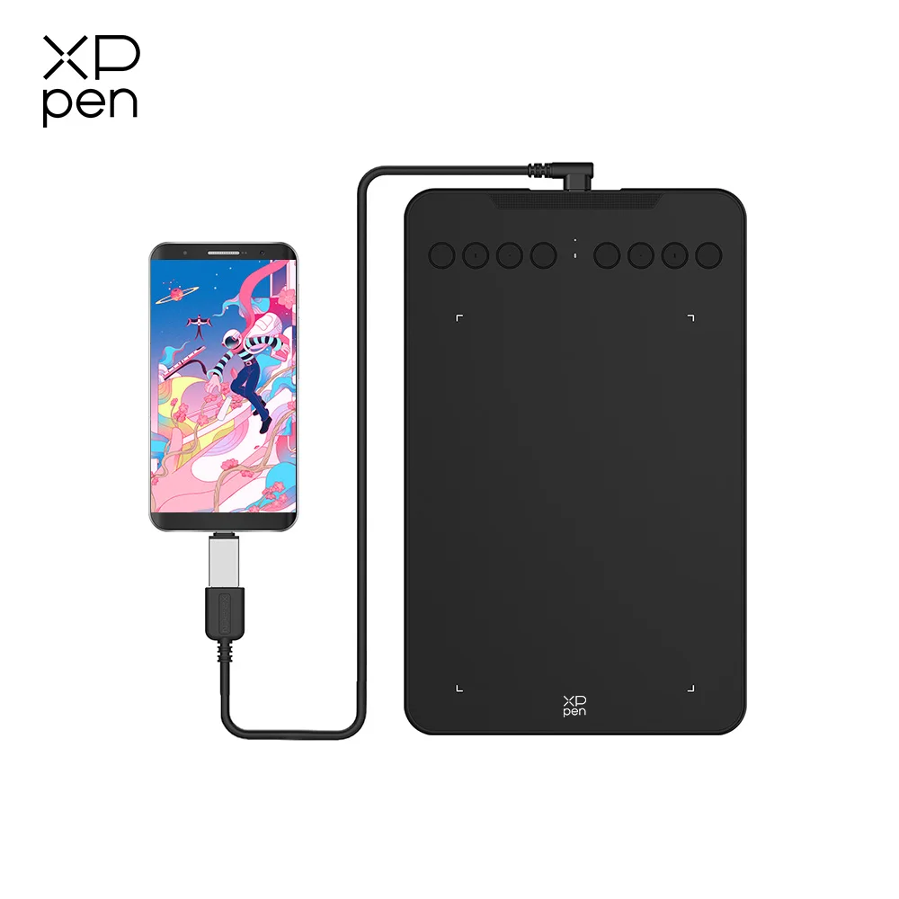 XPPen Deco Mini7 V2 Graphics Tablet 7‘’ Digital Drawing Tablet 16384 Levels for Android Mac Windows Online Education Art Design