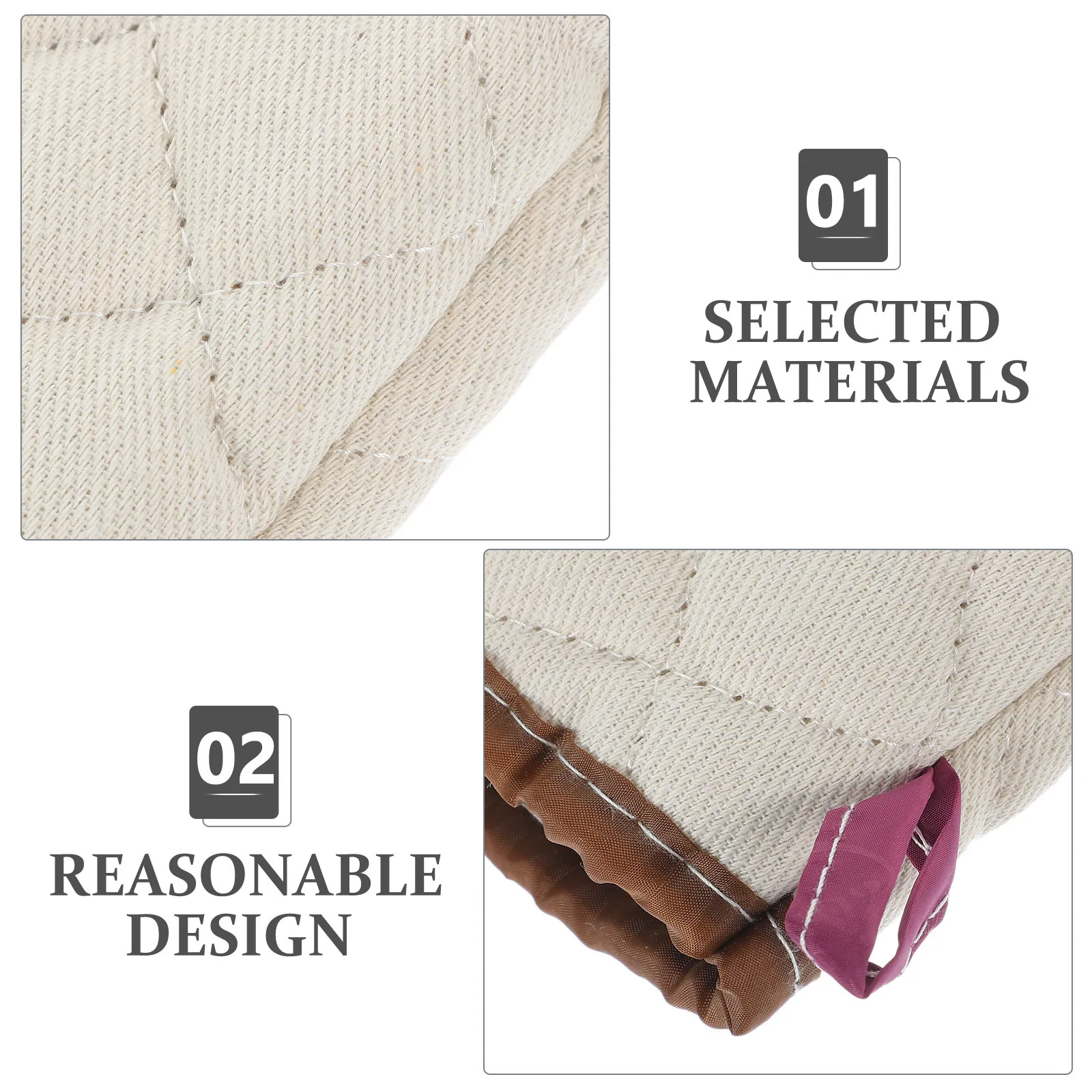 

1Pair Insulated Oven Mitts High-Temperature Protection Soft Comfortable Fit Anti-Slip Design Multi-Purpose Baking Grilling