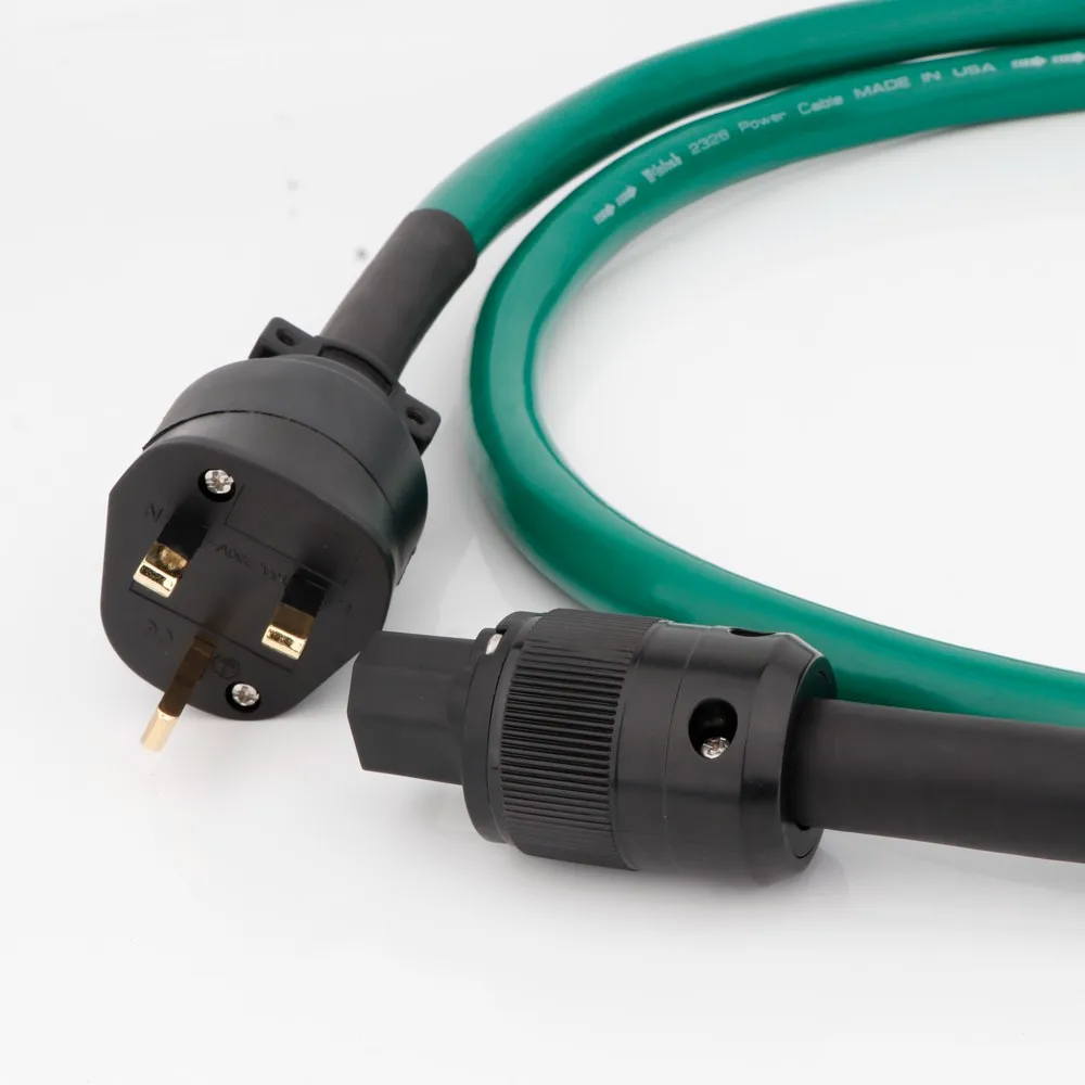 1 Pcs Copper-plated Silver Mixed Audio HiFi Power Cable UK Power Cord Preffair D502 Amplifier Connection Line
