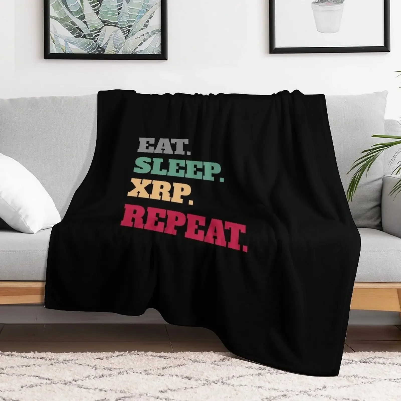 Cryptocurrency Currency XRP Ripple Throw Blanket Multi-Purpose Luxury Designer Camping Decorative Sofas Blankets