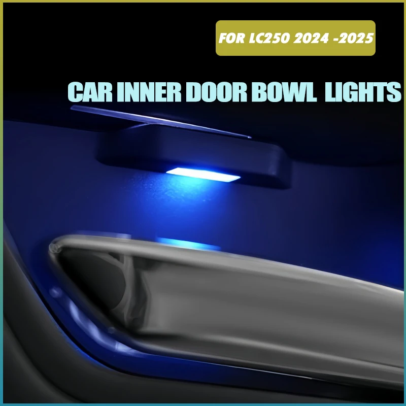 

Декоративные светильники для внутренней дверной чаши автомобиля, пригодные для Toyota Prado LC250 24-25, автоматическая дверная ручка, атмосферное освещение, детали салона автомобиля