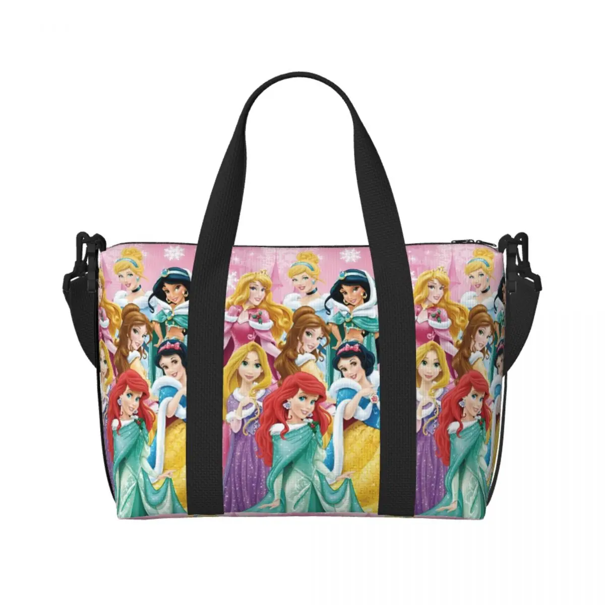 

Custom Kawaii Princess Tote Bag Women Big Capacity Adorable Classical Anime Cartoon Beach Gym Travel Bags