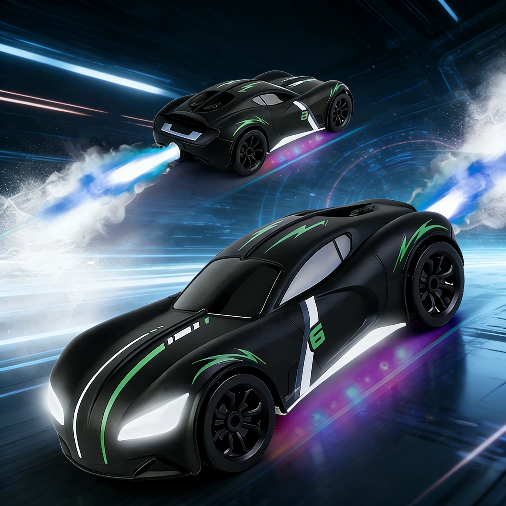 

High-Speed Remote Control Spray Drift Racer Sports Car with Cool Music & 3D Colorful Lights - Fun Electric Toy Car for Boy