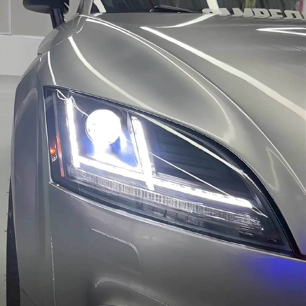 High Quality LED Auto Headlights Assembly for Audi TT RS 2008-2014 Bifocal Lens Dynamic Light Accessories New Condition