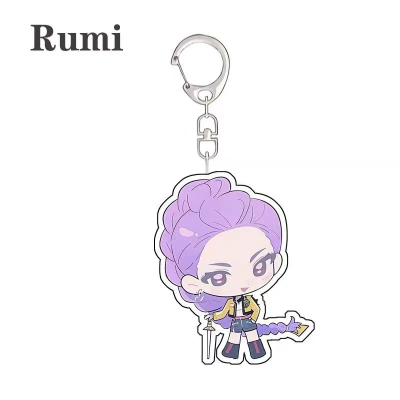 Anime K-Pop Demon Hunters sleutelhanger hanger Huntr-X sleutelhanger - Fan Art zelf gemaakte acryl charme klassiekers game collectie cadeau